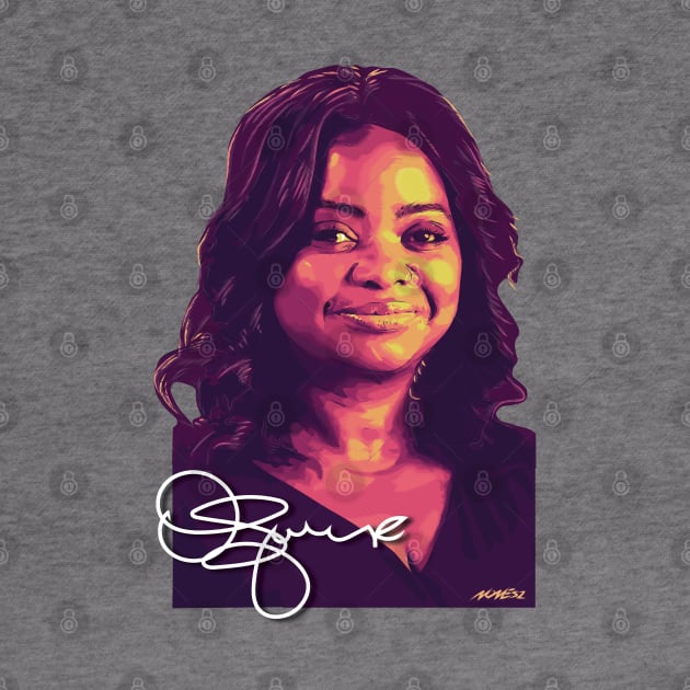 Octavia Spencer Signed Portrait by Nonesz Workshop